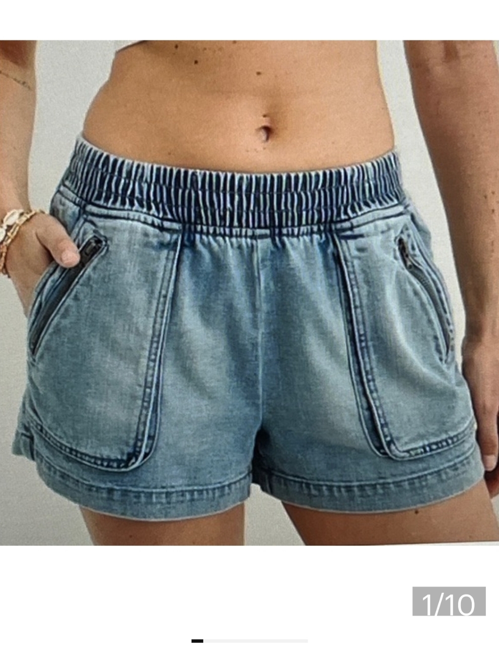 NWT's aerie Board Walk Denim Shorts-size Large - Picture 2 of 8